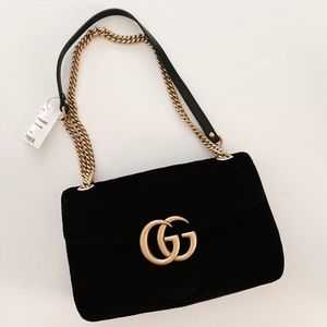 Gucci GG Marmont Medium 2.0 Black Velvet